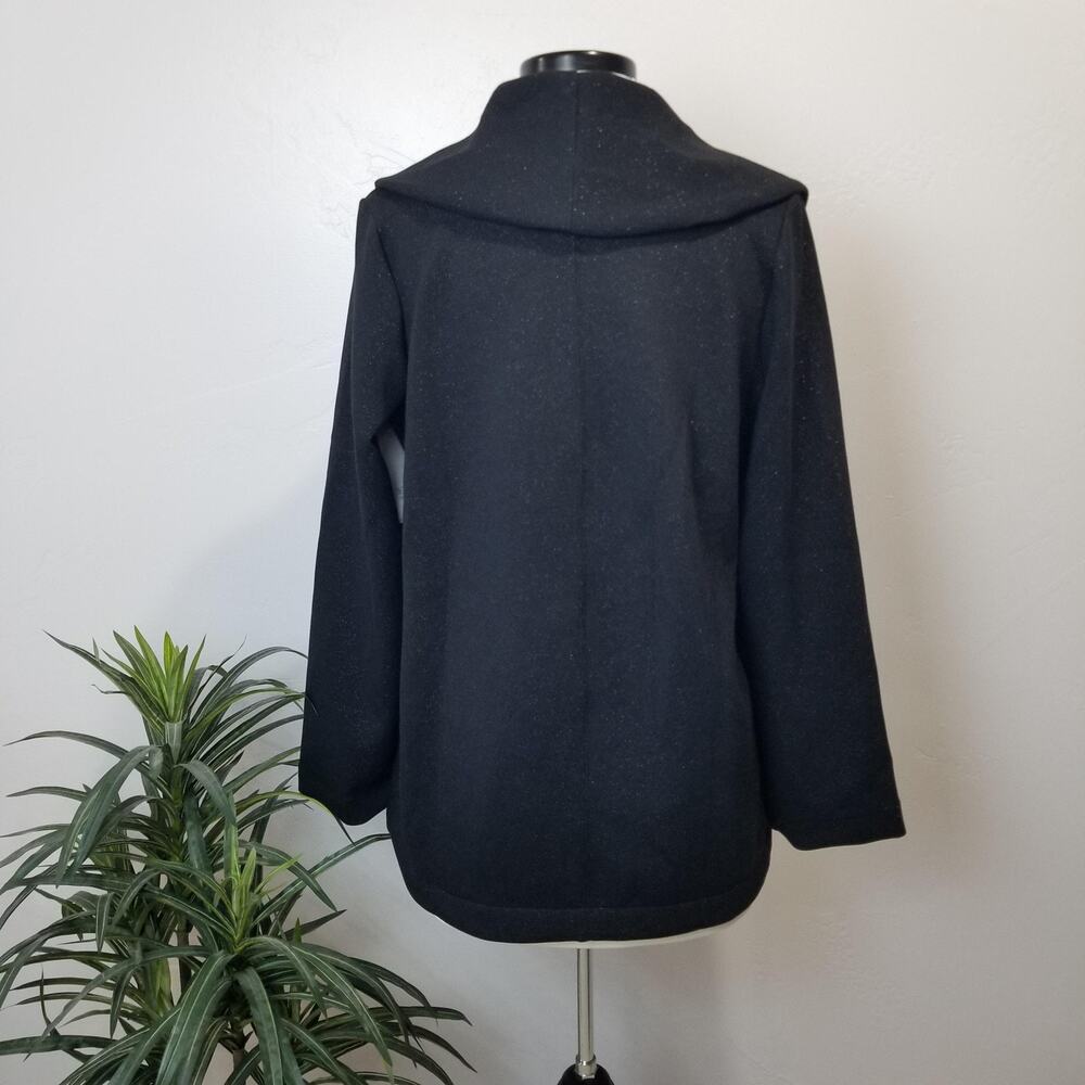 Spanx AirEssentials Wrap Cardigan Womens Small Black Shimmer Knit Belted NWT - Picture 3 of 9